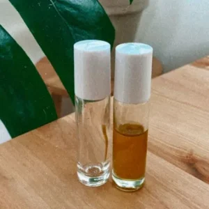 Envase Roll On Transparente Tapa Blanca