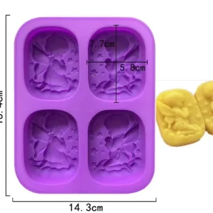 Molde Angelito y Angelita con relieve 4 Cavidades