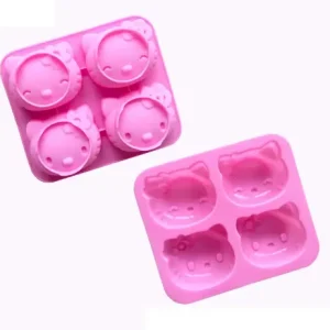 Molde Cara de Hello Kitty 4 Cavidades