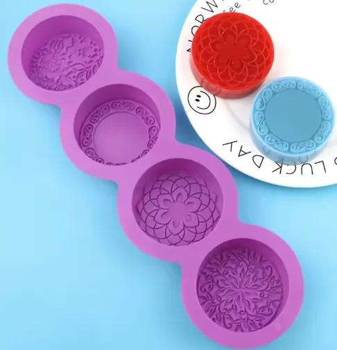 Molde Circular Relieve 4 Cavidades