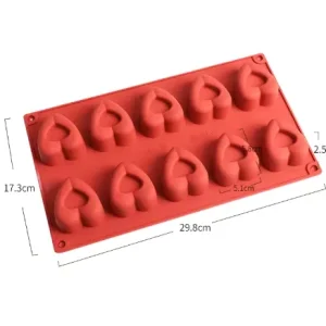 Molde Corazones Pequeños 10 Cavidades