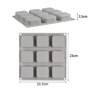 Molde Cuadrado de 9 Cavidades