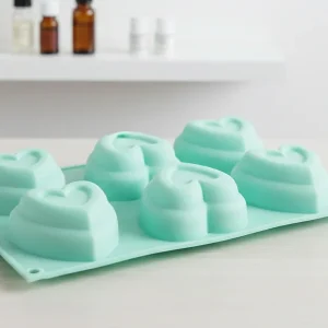 Molde Doble Corazón 6 Cavidades