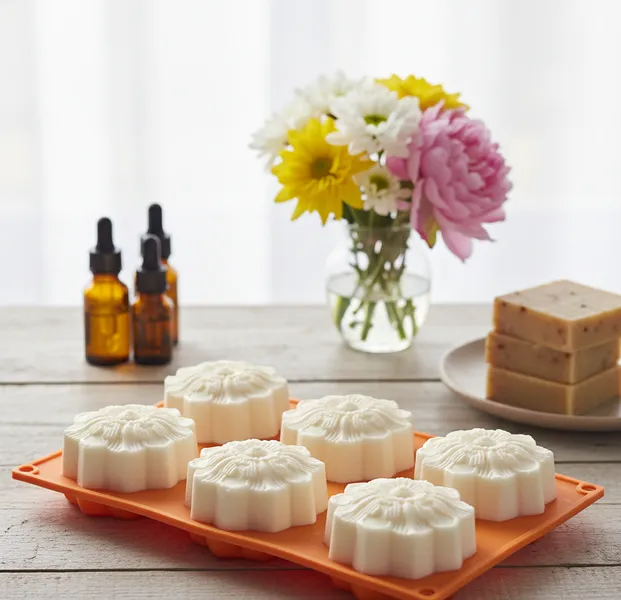 Molde Flores Grandes con Relieve 6 Cavidades