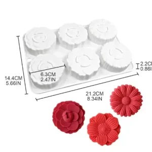 Molde Flores Vareada 6 Cavidades