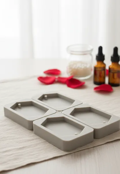 Molde Hexagonal Alargado 4 Cavidades