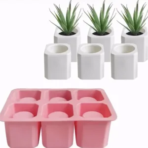 Molde Macetero Cuadrado 6 Cavidades