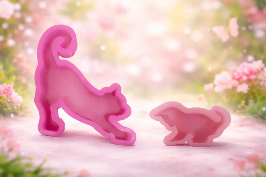 Molde Mamá e Hijo Gatos