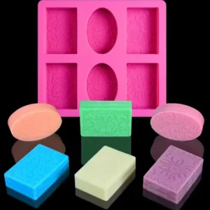 Molde Rectangular y Ovalado con relieve de 6 Cavidades