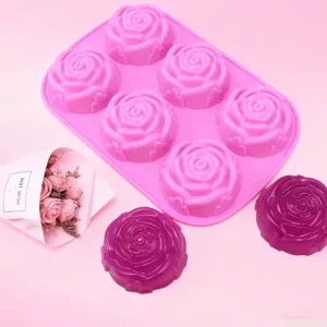 Molde Rosa Mediana 6 Cavidades
