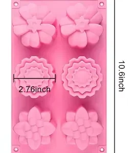 Molde de 3 Flores de 6 Cavidades