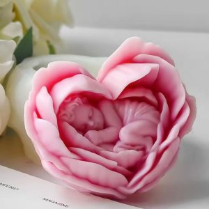 Molde Corazón Peonia con Jesús