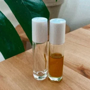 Envase Roll On Transparente Tapa Blanca