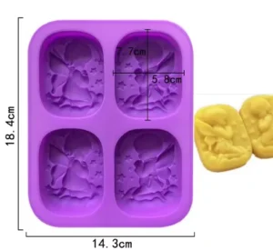Molde Angelito y Angelita con relieve 4 Cavidades