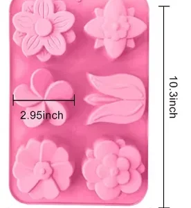 Molde Flores de 6 Cavidades