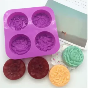 Molde Rosas Con Relieve 4 Cavidades