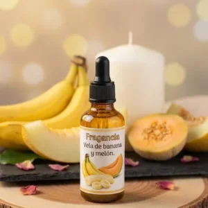Fragancia vela banana y melon